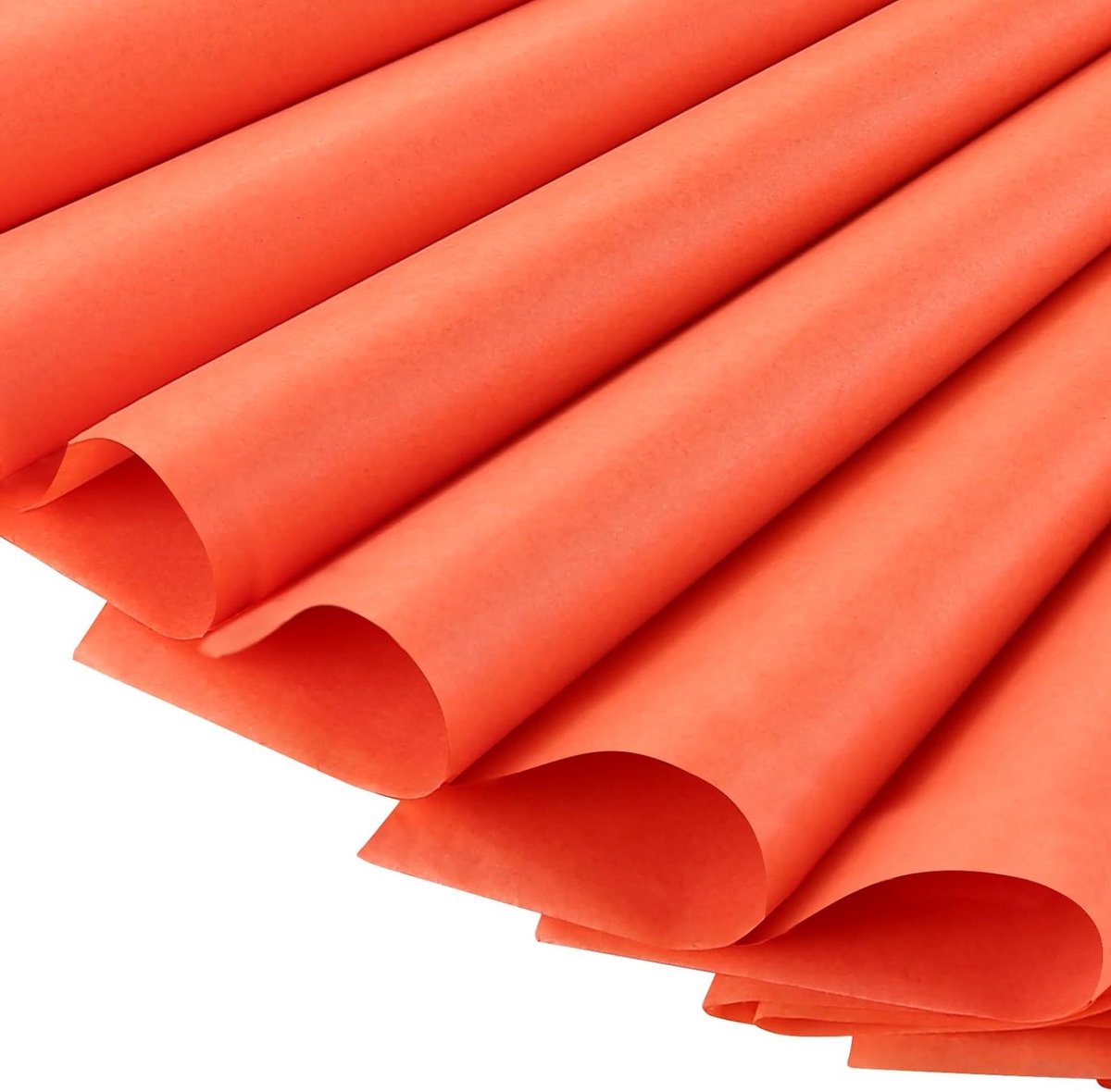 Kraftpapier voor Cadeaus 70 x 50 cm - Oranje Transparant Inpakpapier voor Feestdagen, Bruiloften en Creatieve Projecten