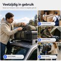 Collage van mensen die spanbanden gebruiken voor verhuizen & transport, kamperen & outdoor, reizen & vakanties.