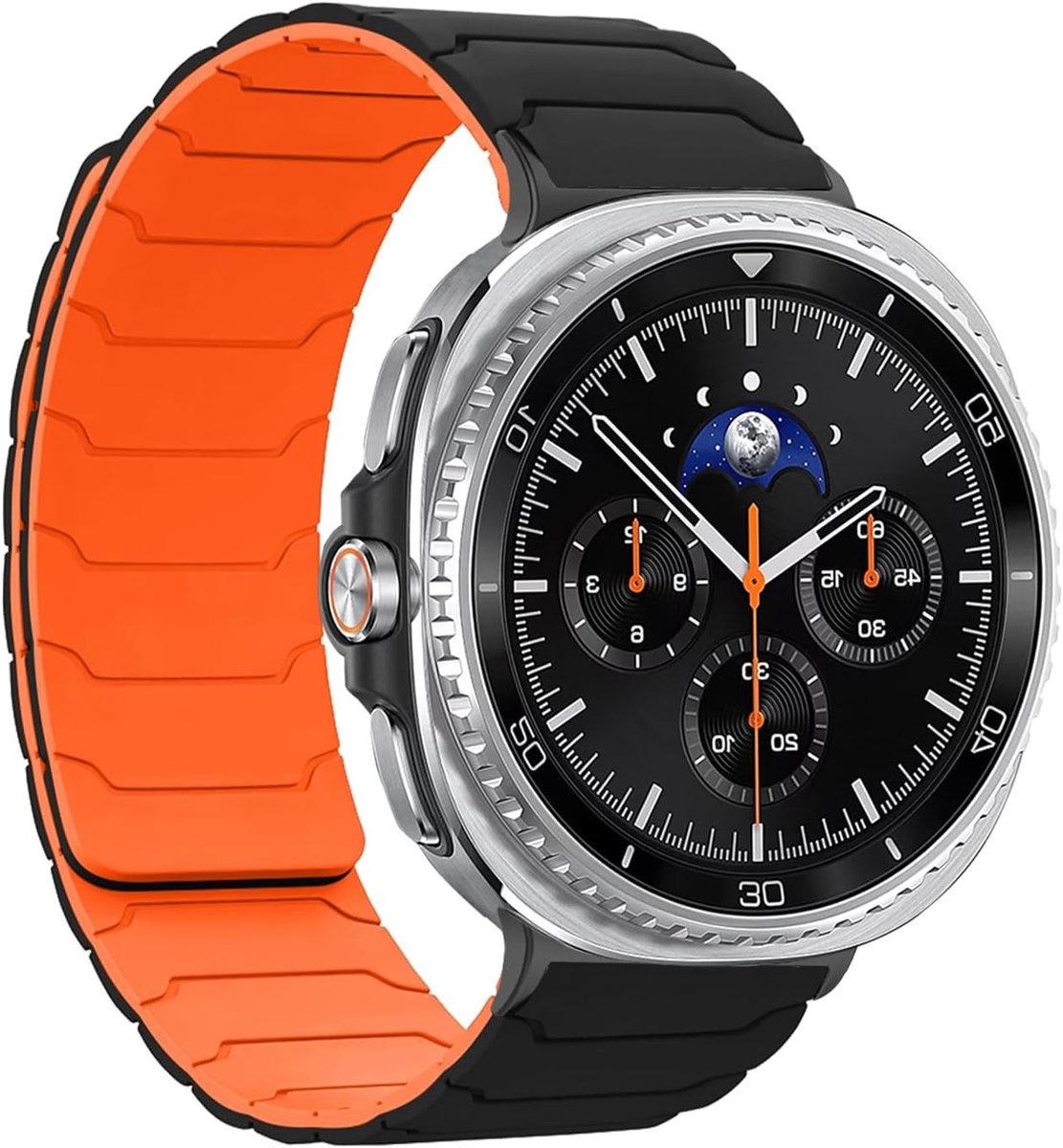 Verstelbare silicone vervangband voor Galaxy Watch 8 en 8 Classic - Sterke magnetische lus, geschikt voor mannen en vrouwen, 40 mm en 44 mm