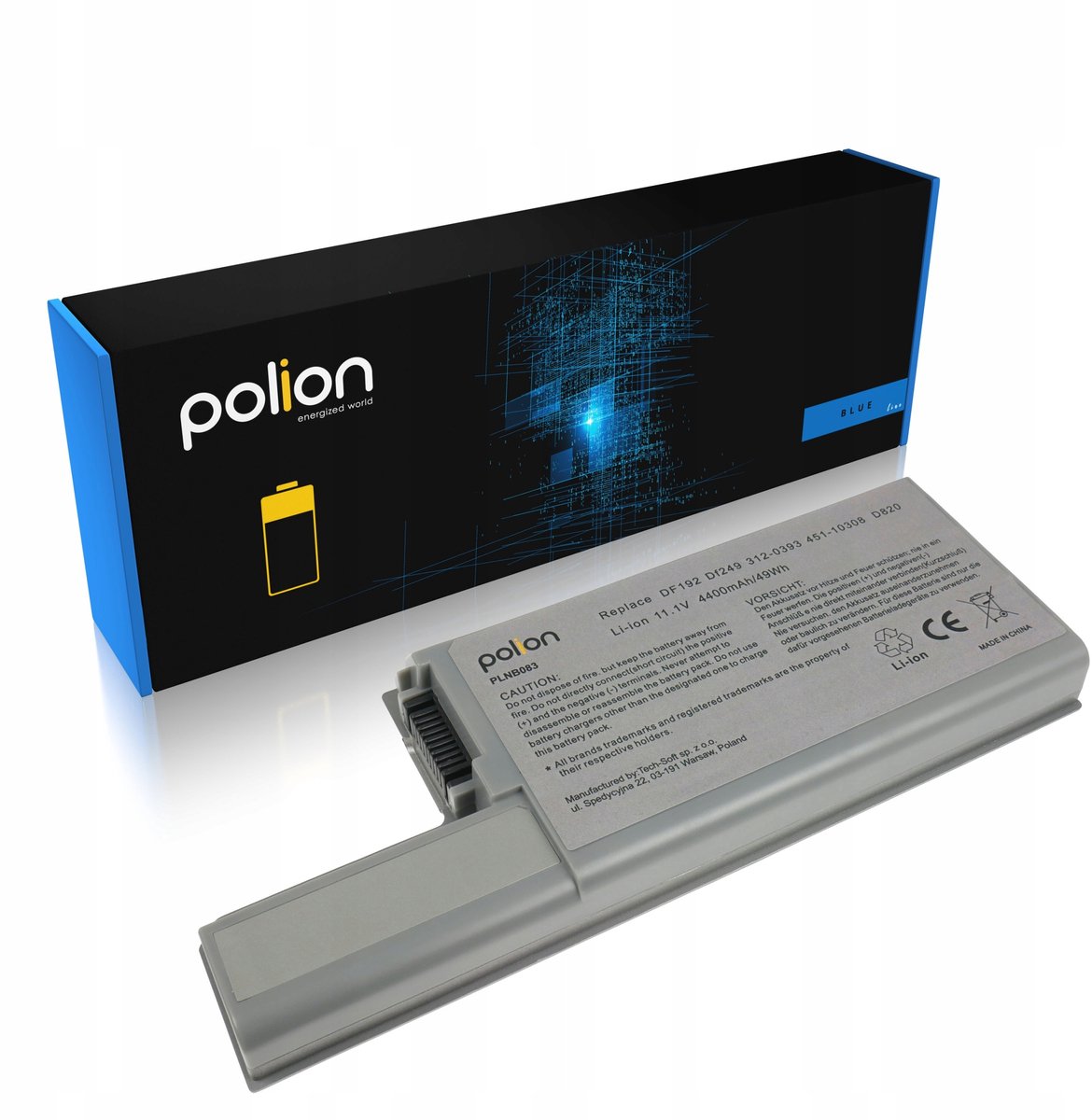 Polion - Batterij - DELL Latitude D531 D820 D830 - Precision M4300 M65 - 4400mAh