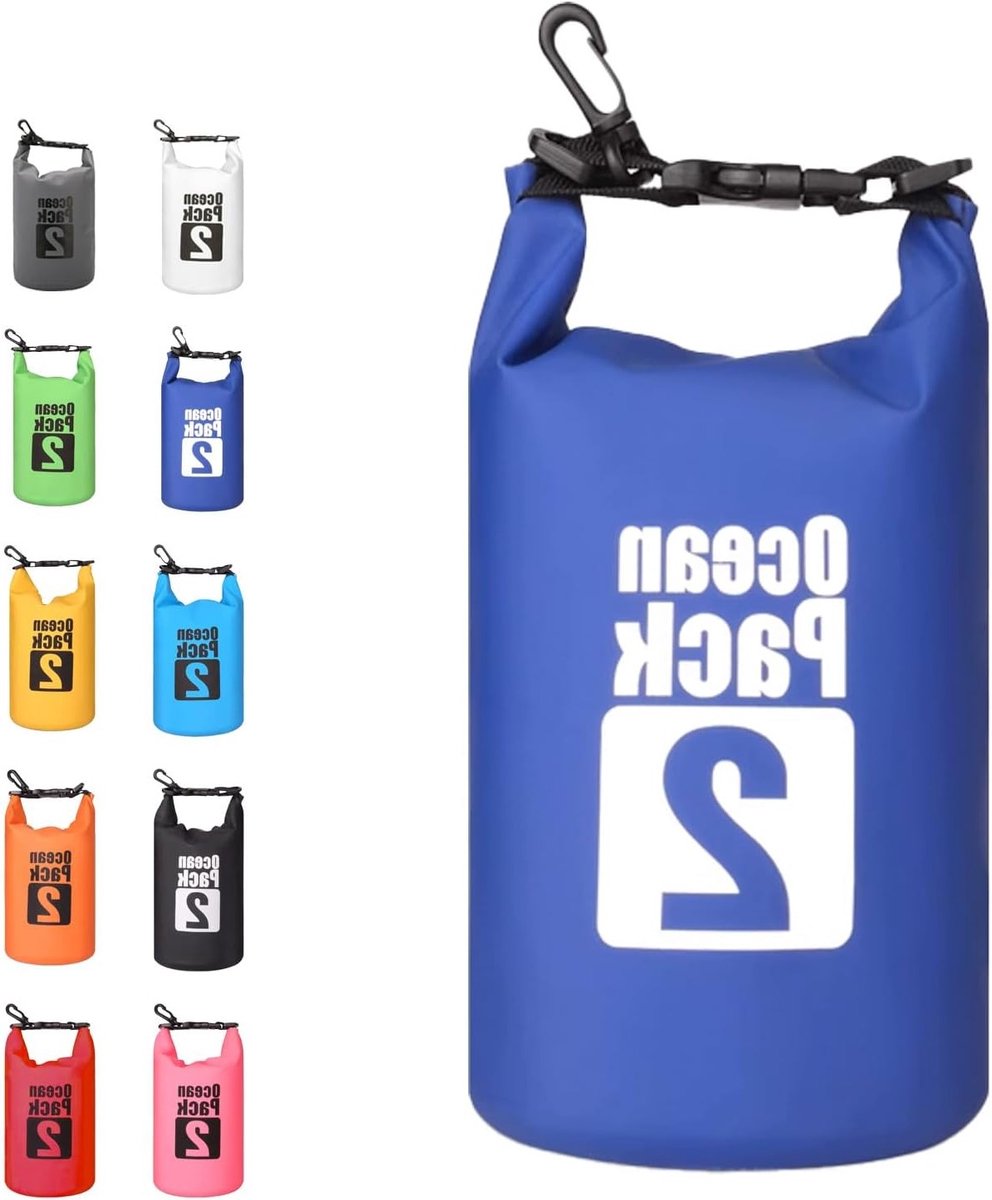 Waterdichte Dry Bag voor Zwemmen en Outdoor Activiteiten, Verkrijgbaar in 2, 5, 10, 15, 20 en 30L met Verstelbare Schouderband en Duffle Bag Functie