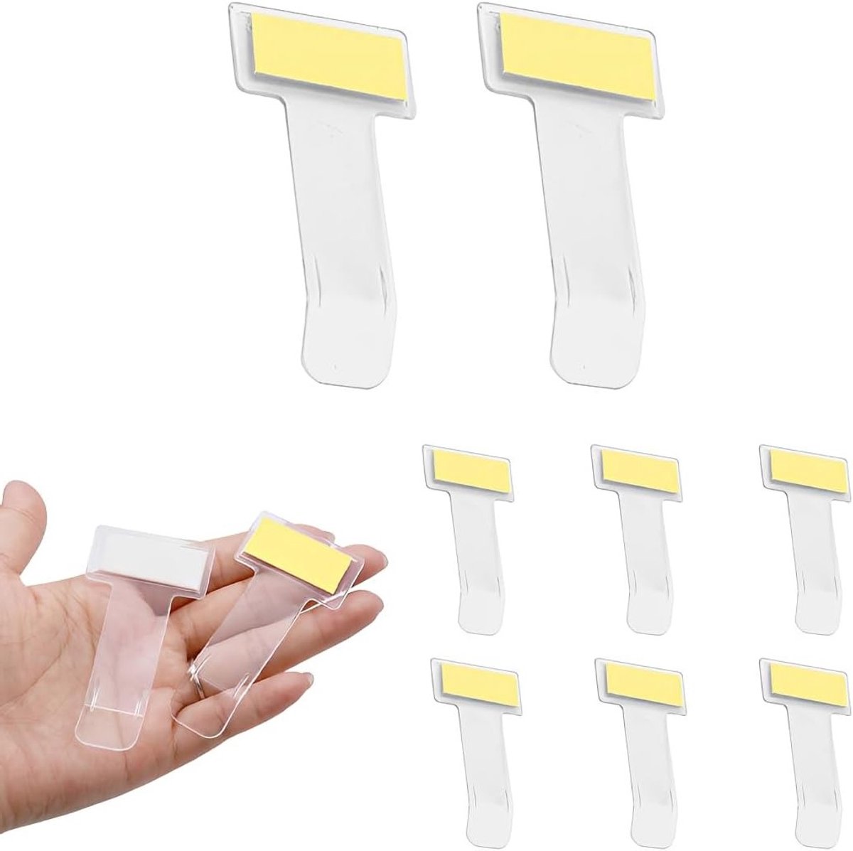 Set van 8 transparante voorruitclips voor parkeertickets en parkeerkaarten, eenvoudig te bevestigen en ideaal voor auto, vrachtwagen en camper