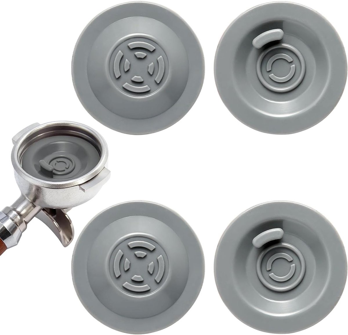 Reinigingsschijven voor koffiezetapparaten, 54 mm, herbruikbare reinigingstabletten, geschikt voor espressomachines, 4 stuks, onderhoud en hygiëne
