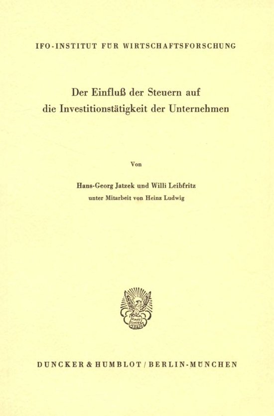 Schriftenreihe des ifo Instituts für Wirtschaftsforschung11 ... - cover