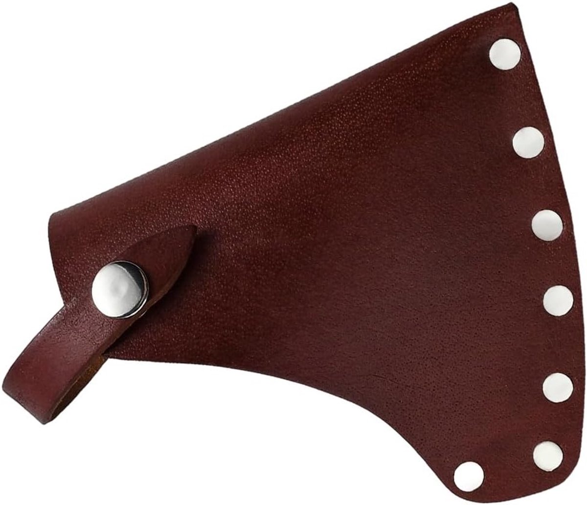 Hoes van Echt Koeienleer voor Bijlkop - Beschermende Cover voor Kamperen en Werken, Essentiële Accessoires voor Buitenactiviteiten en Hiking