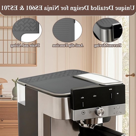 Luxe silicone onderlegger voor koffiezetapparaat, beschermt oppervlakken, krasbestendig en gemakkelijk schoon te maken, hittebestendig en waterdicht — afbeelding 3
