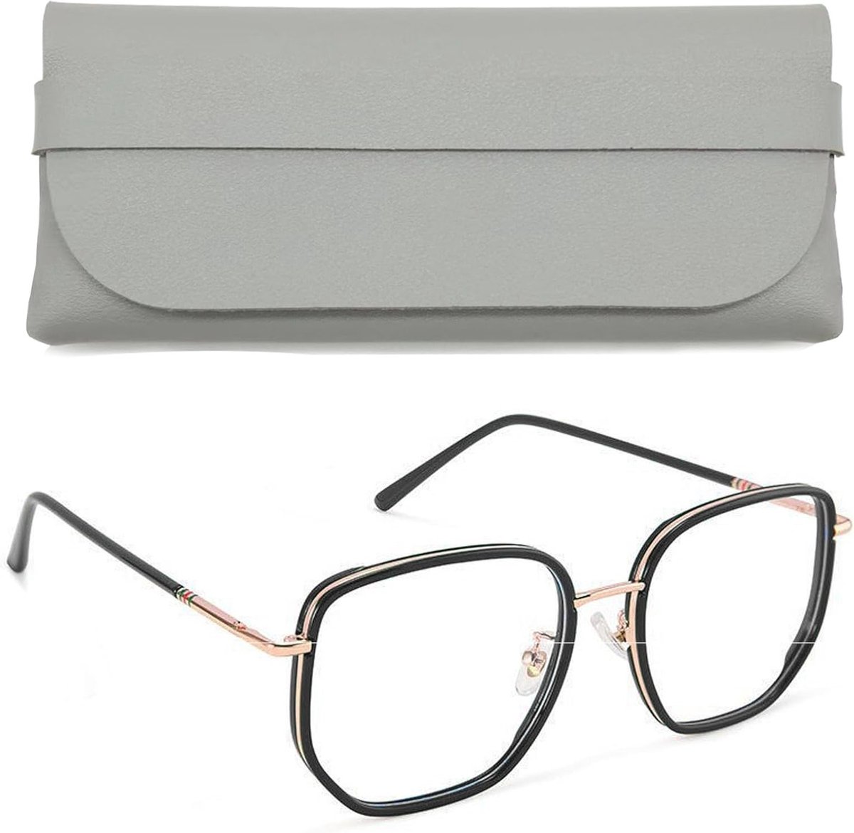 Stijlvolle Leesbril met Blauwlichtfilter, Anti-reflectie, Ideaal voor Computer en Gaming, Unisex Gebruik