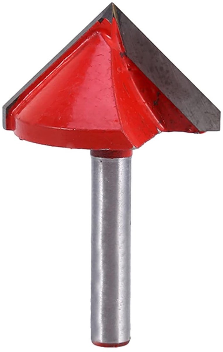 V-groef freeskop voor houtbewerking, CNC frezen, 90 graden, 6mm schacht, 32mm diameter, tungsten staal, precisie graveren