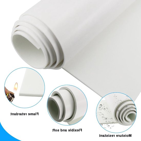 Zelfklevende Neopreen Schuimrol 1.5m, 300mm x 12mm - Multifunctionele Geluidsisolatie, Antislip Isolatie en Schokabsorberende Bufferpanelen van Merkloos — afbeelding 3