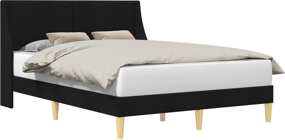 vidaXL - Bedframe - Effen - met - hoofdeinde - verbindingplaat