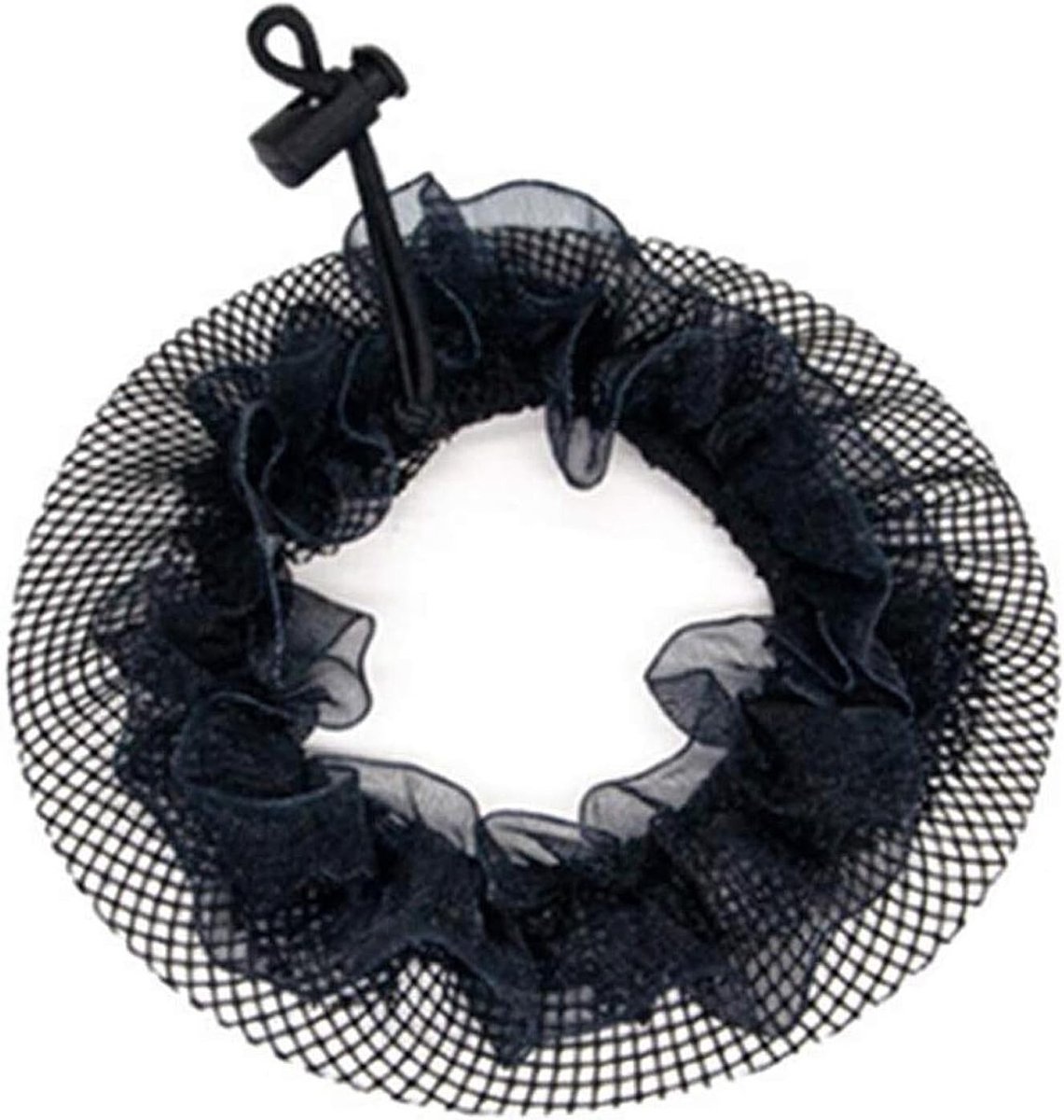 Vijf Stuks Ponytail Netten met Trekkoord, Onzichtbare Dikke Haarmesh, Elastische Haarnetten voor Dames, Ideaal voor Dans, Ballet en Haarstijlen