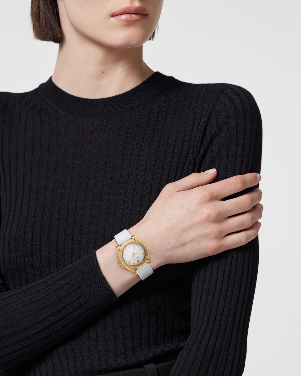 Versace Greca Pulse VE5H00226 Horloge - Polyurethaan - Wit - Ø 35.8 mm
