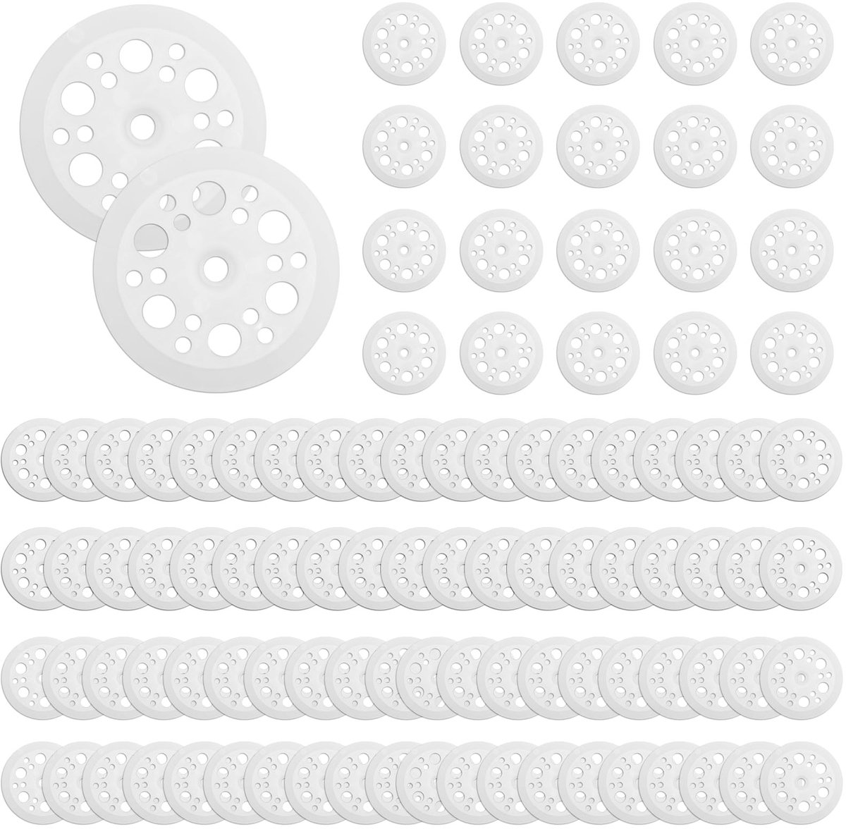Seb3 - Isolatieplaten - Polypropyleen - Duurzaam en stevig - Wit - Voor bevestiging van isolatiemateriaal - 100 stuks