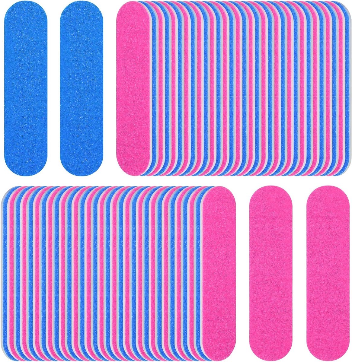 Nail Files voor Natuurlijke Nagels - Professionele Dubbelzijdige Vijl voor Nagelverzorging, Polijsten en Tegen Schimmels - 100 Stuks