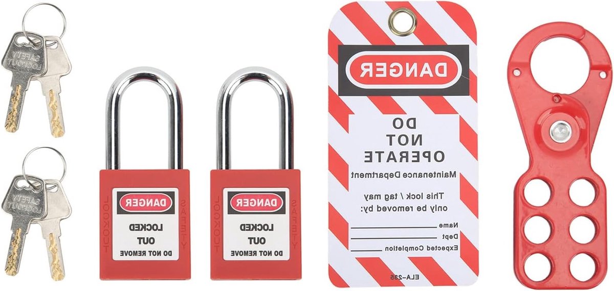 Complete Lockout Tagout Set met Veiligheidssloten, Tamper Proof Sleutels en Elektrische Lockout Oplossingen voor Professionals