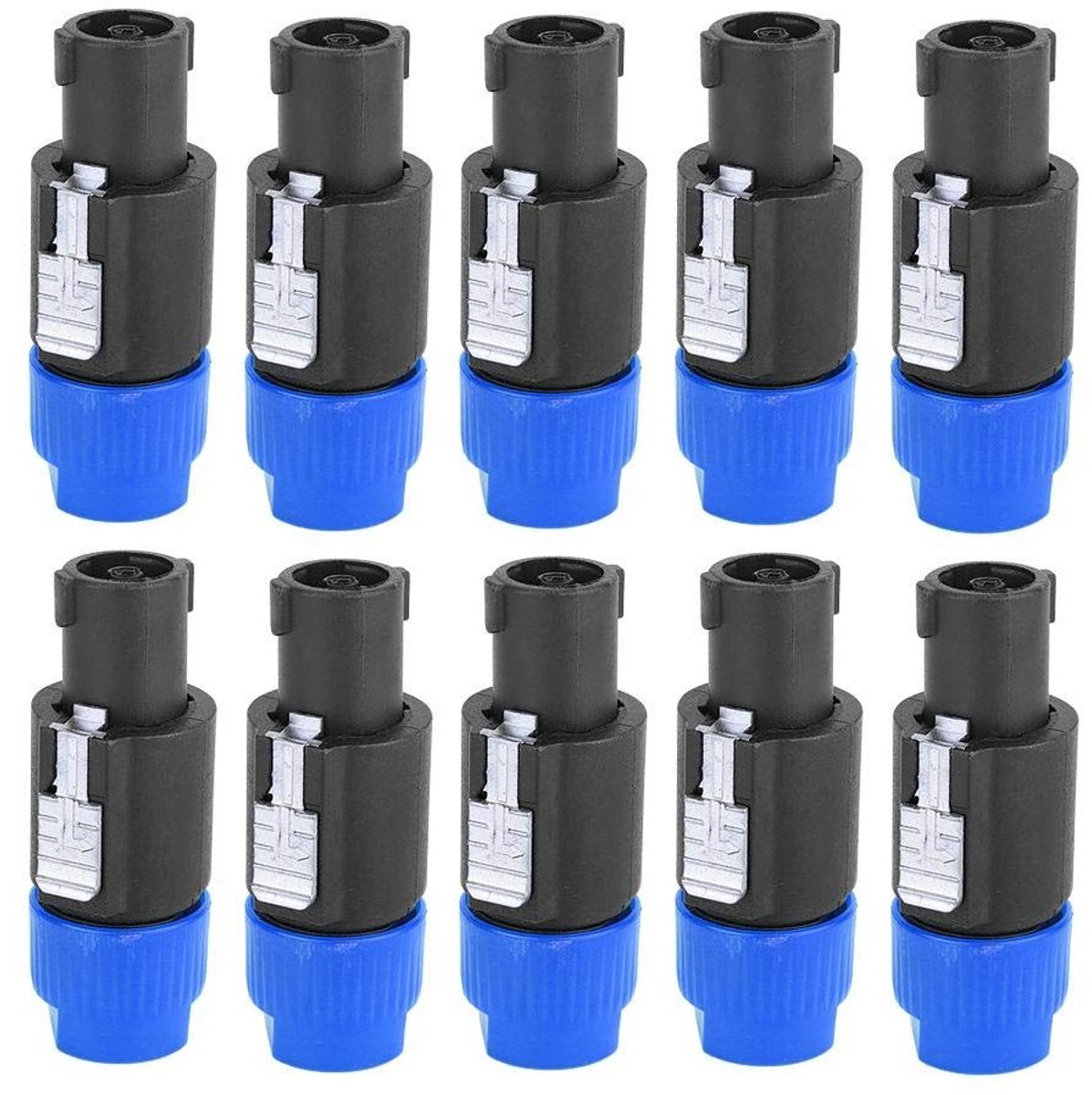 10 Stuks Waterproof 4-Pin Speakon Plug Kabel Connector voor Audio en Video Verbindingen