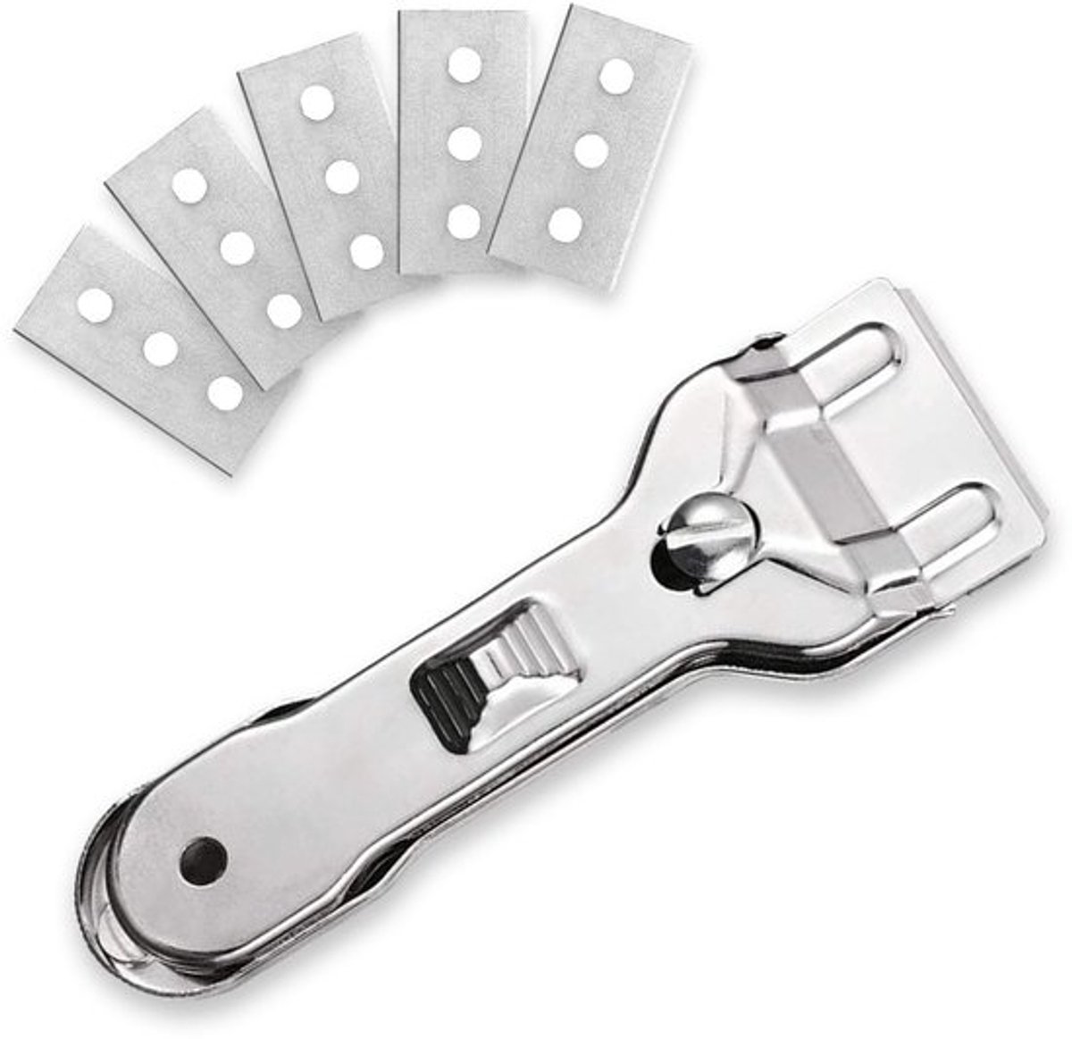 Keramische kookplaat schraper, schraper voor keramische kookplaat, glas schraper, keramische kookplaat, schraper met 5 vervangbladen, keramische kookplaat schraper, voor