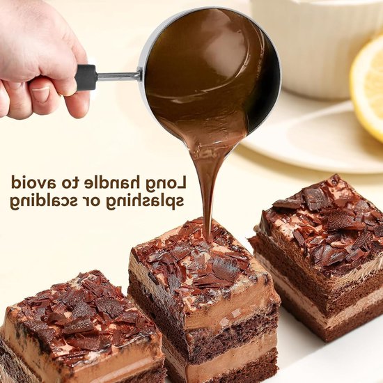 Stovetop Mocha Pot van 1000ml voor Arabische Koffie, RVS Espresso Koffiekan en Melkpan — afbeelding 4