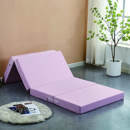 Opvouwbare Matras - Gastematras Slaapmat - Comfortabel Slapen - Wasbare Hoes - 5-10 cm dik - Grijs — afbeelding 4
