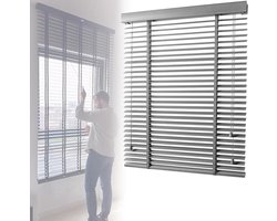 Houten Jaloezieën - Raamgordijnen Verduisterend - Sfeer Creëren - 50mm Lamellen - 75x250cm - Naturel