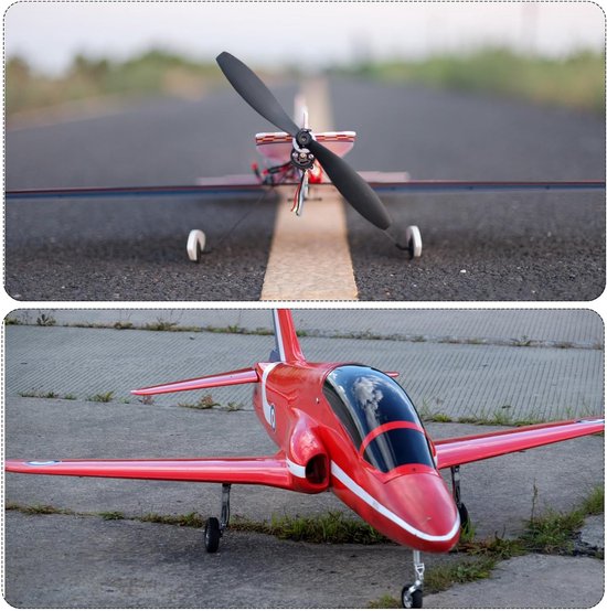 RC Vliegtuig Wielen - Modelvliegtuig Onderdelen - RC Modellen Vliegen - Lichtgewicht PU Sponsbanden - 3.5 Inch Diameter - Zwart Wit — afbeelding 3