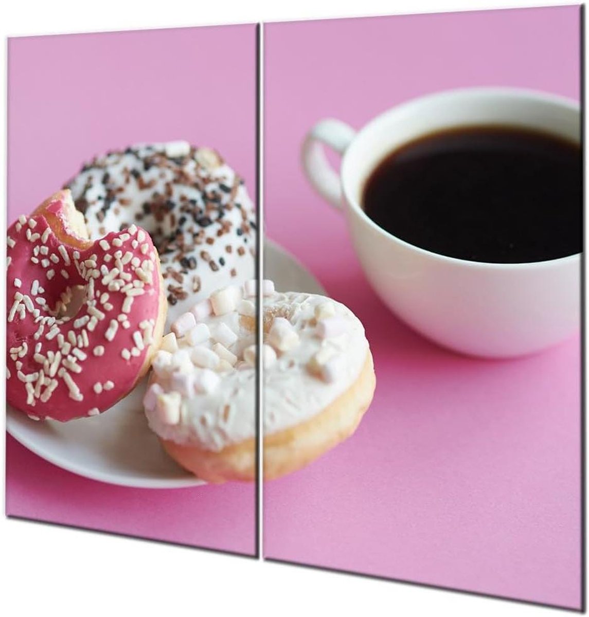 Fornuis Afdekplaten Aanrechtblad Beschermers Keuken Beschermen Gehard Glas 2x 30x52 cm Roze Dessert