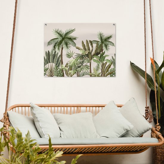 Tableau de jardin Arbre - Été - Grijs - 80x60 cm - Poster de jardin