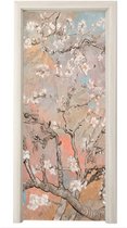 Poster de porte 80x205 cm - Sticker porte Fleur d'amandier - Art - Van Gogh - Pastel - Film autocollant pour meuble - Film porte salon - Papier peint fotobehang intérieur - Film adhésif porte - Stickers porte - Sticker porte - Décoration chambre