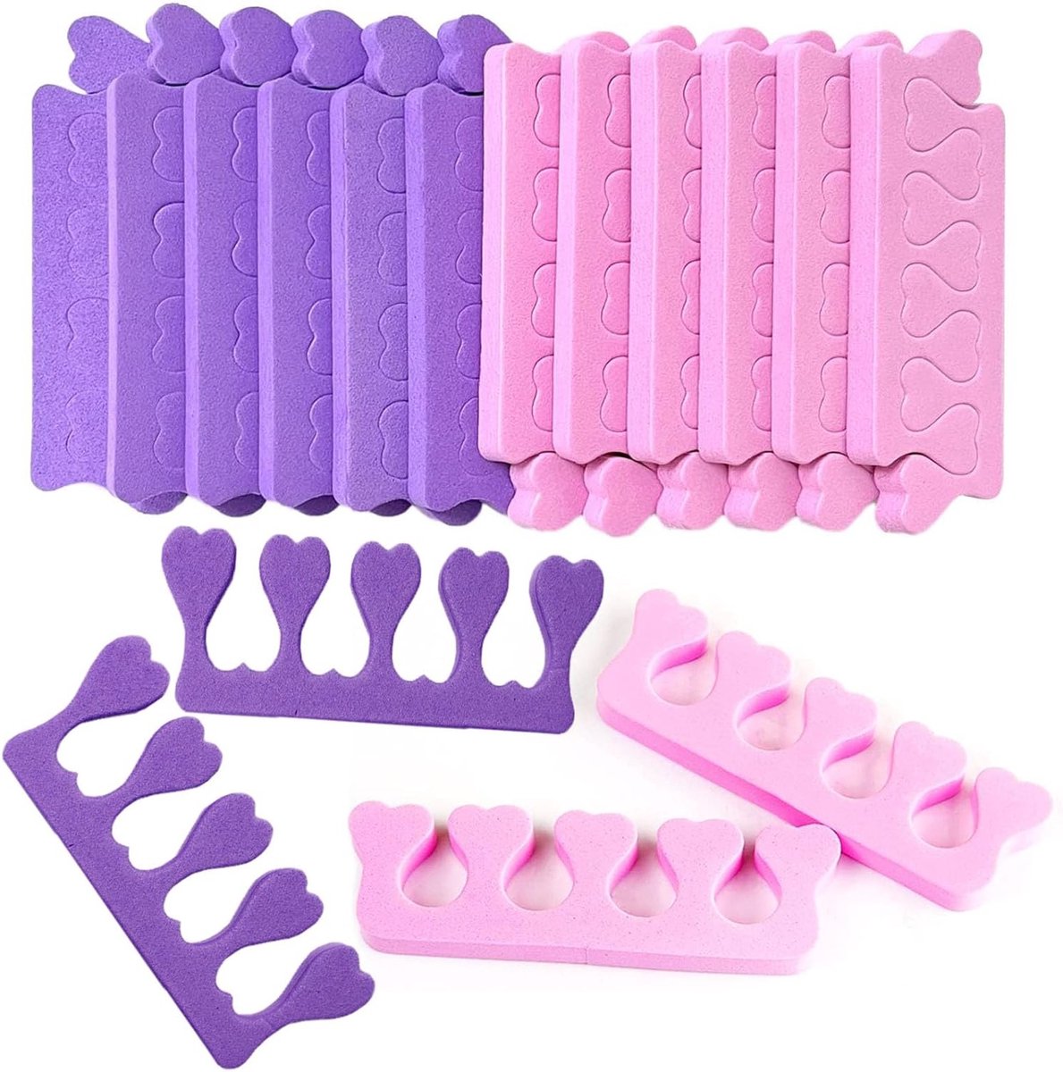 24 Stuks Foam Tussenruimte Voor Teennagels en Vingernagels - Pedicure en Nagelverzorging Accessoires voor Perfecte Nagels en Comfortabele Tussenruimtes