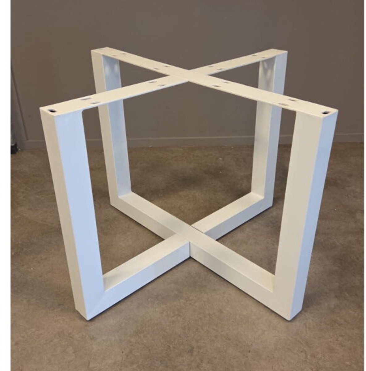 Meubelplaats Onderstel gekruisde u-poot metaal - 100x100x72 cm - WIt