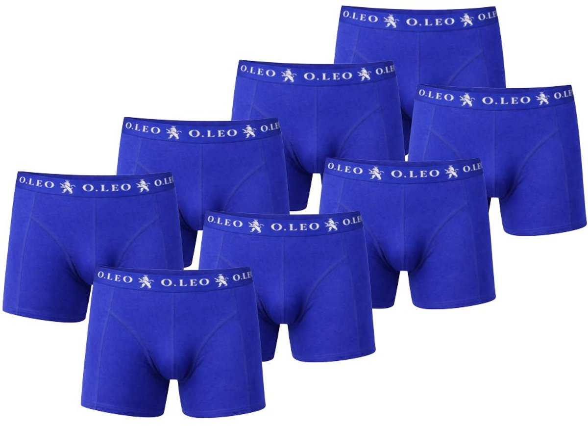 O.Leo - Boxershort Heren - Blauw - Maat XXL - 8 stuks - Onderbroeken Heren
