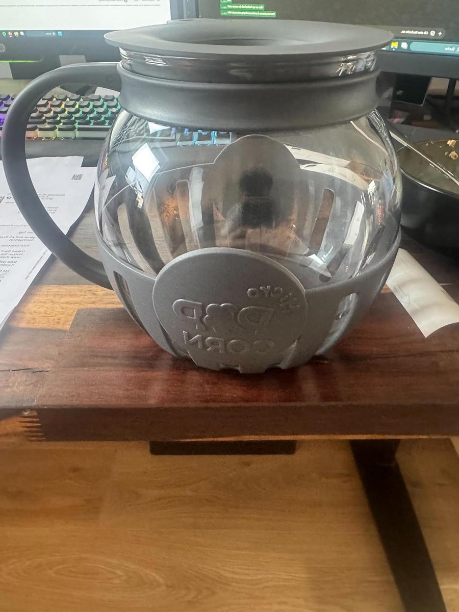 Popcorn Maker - Snack Apparaat - Filmavond Thuis - Glas Ontwerp - 3 Liter - Rood