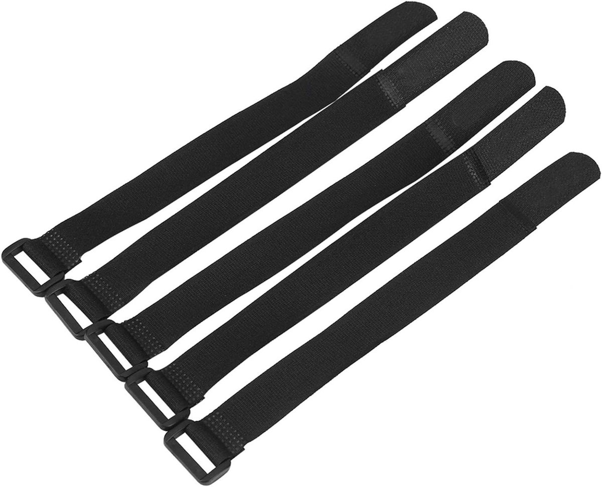 Fietsbanden Stel - Stuurbanden Nylon - Fietsuitrusting Bevestigen - Eenvoudige Sluiting - 5 Stuks - Zwart