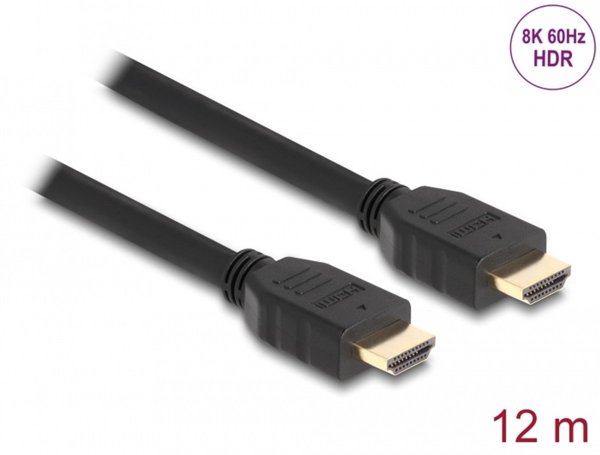 82007 - 12 m - HDMI Type A (Standard) - HDMI Type A (Standard) - 3D - 48 Gbit/s - Black