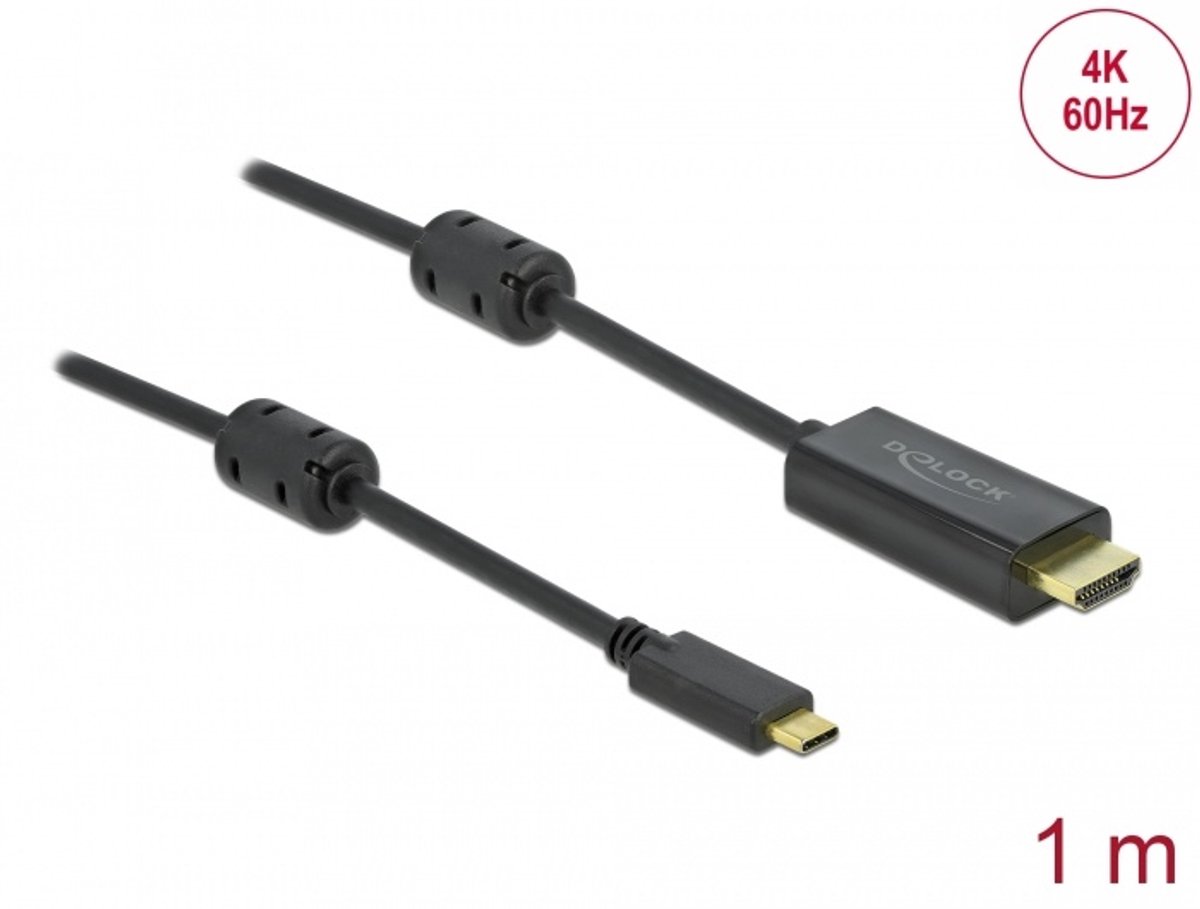 Actieve USB Type-C naar HDMI-kabel (DP ALT-modus) 4K 60 Hz 1 m