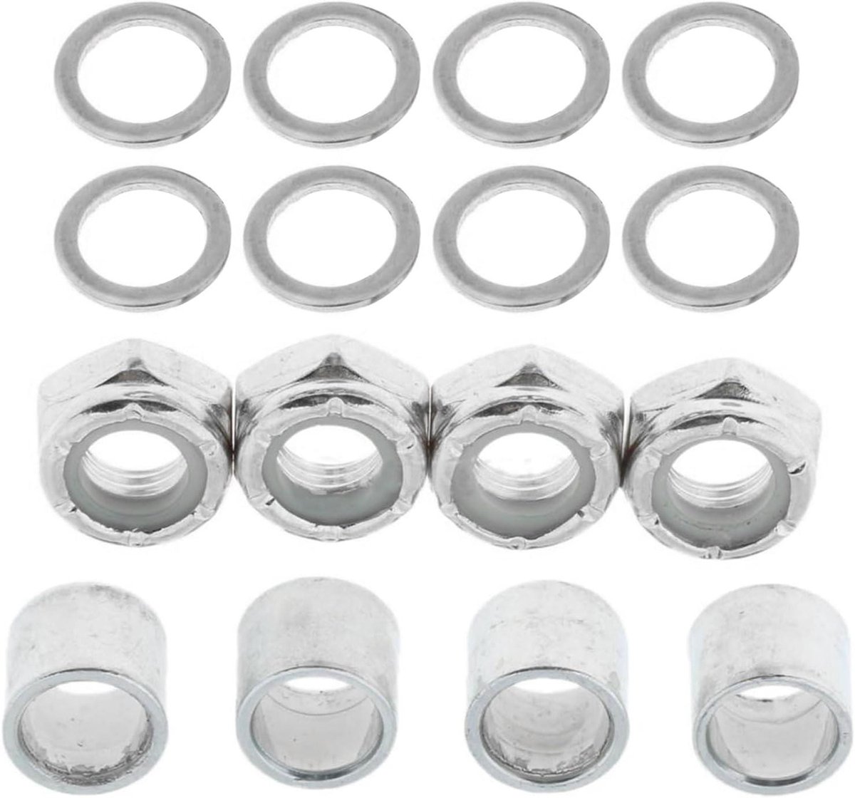 Reparatieset Skateboard Trucks Moeren en spacers Onderhoud skateboard Verbeterde lagerprestaties Set van 10
