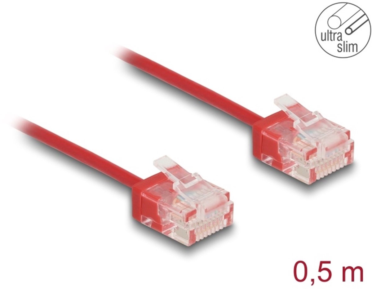 DeLOCK 80801 netwerkkabel Rood 0,5 m Cat6 U/UTP (UTP)