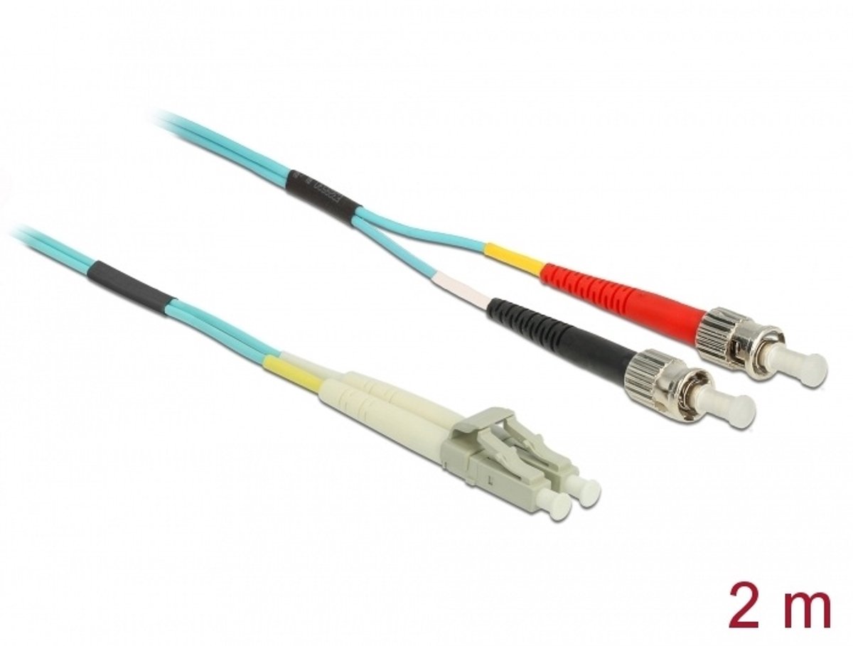 Kabel optische vezel LC tot ST multi-mode OM3 2 m