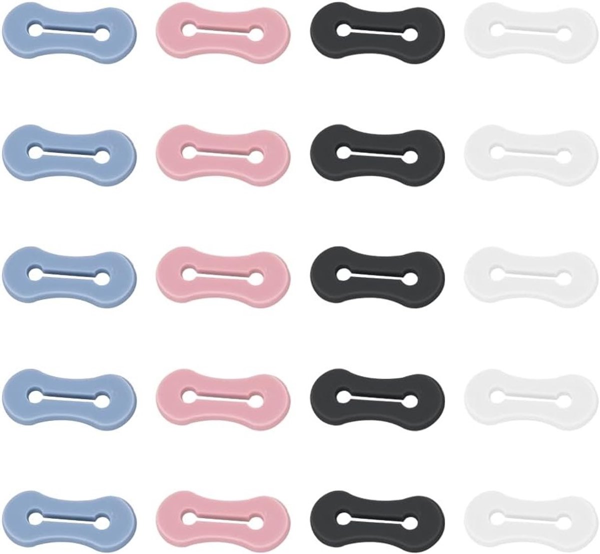 20 Stuks Onzichtbare Silicone Cufflink Adapters voor Overhemden, Elastische Knoopjes, Kostuumaccessoires voor Mannen en Formele Kleding
