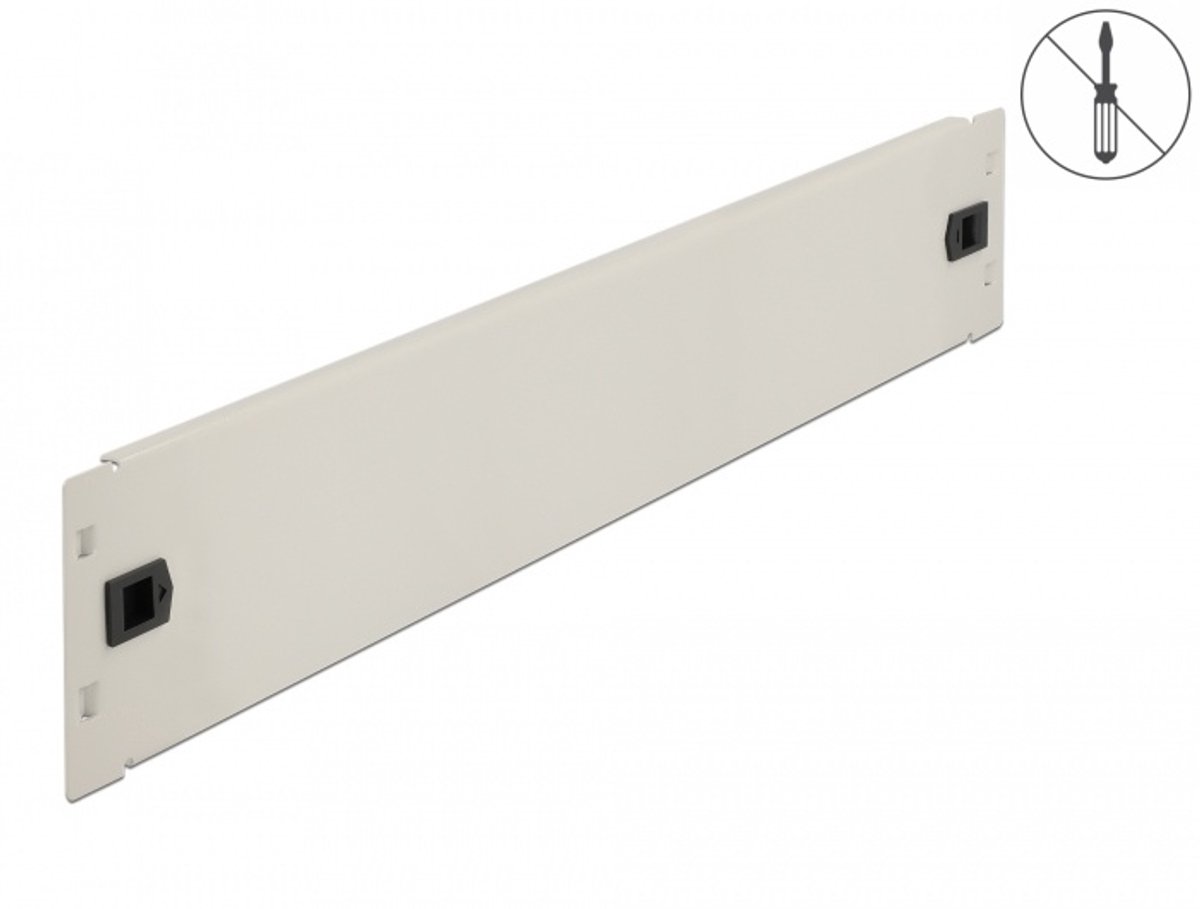 Delock 19″ Netwerkkast Blind Cover gereedschapsvrij 2U grijs