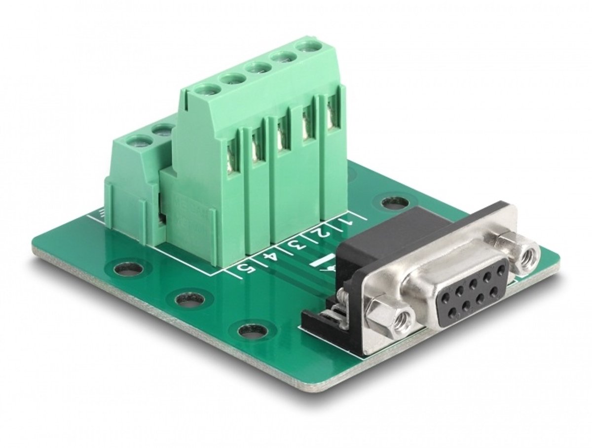 D-Sub 9 Pin vrouwelijk tot terminalblok voor din-rail