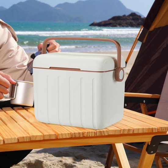 Compacte koelbox - Thermobox draagbaar - Picknick en reizen - Efficiënte thermische controle - 6 liter - Wit — afbeelding 5