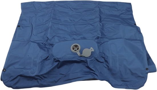 Campingmat - Slaapmat - Buiten slapen - Voetpomp - 196 x 66 cm - Donkerblauw — afbeelding 3