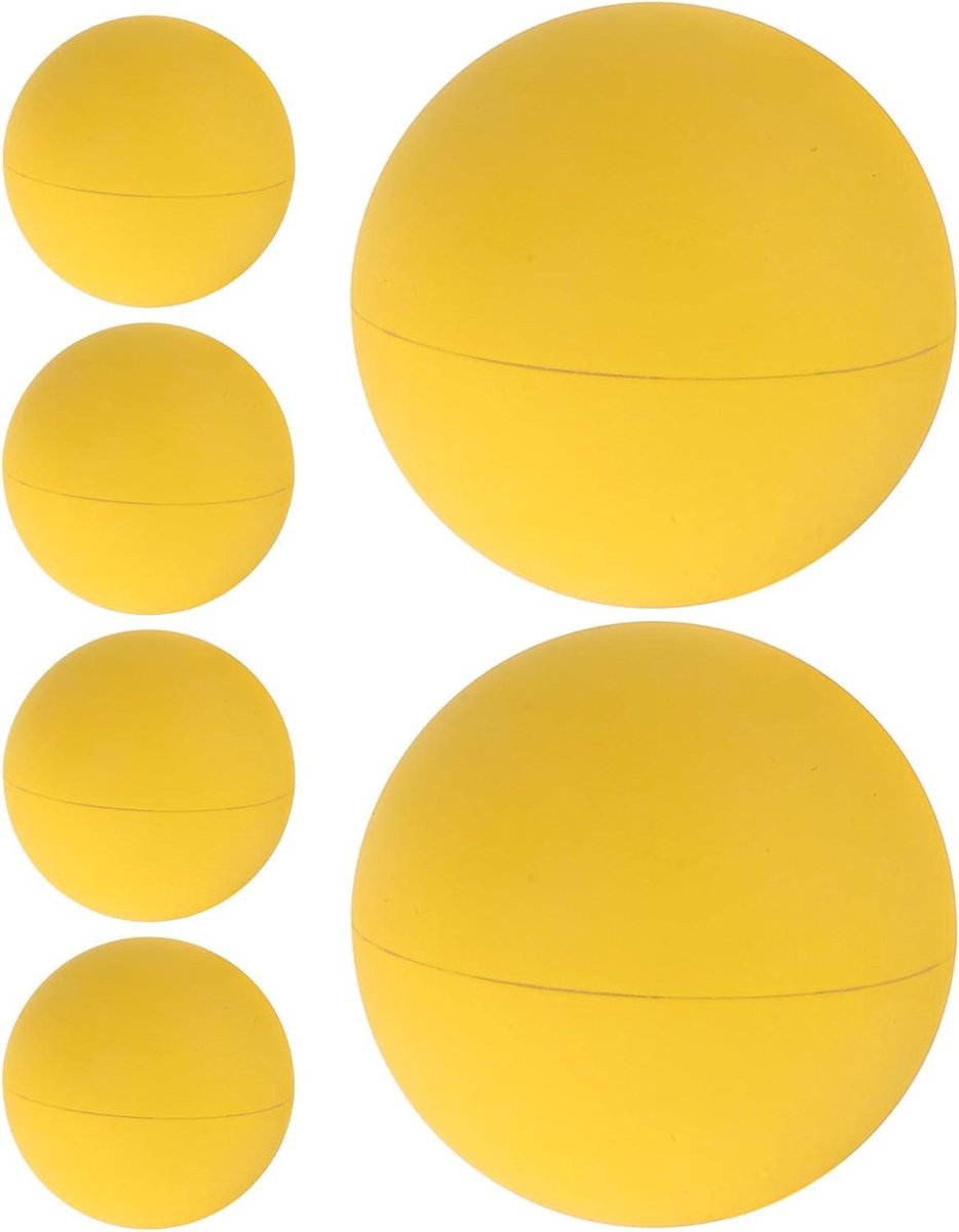 Racketbal Set - Trainingsballen - Reactie Training - Hoge Stuiter - 6 Stuks - Geel