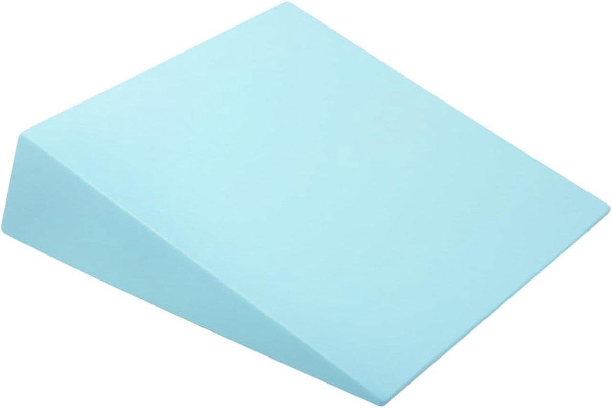 Kniebuigwig - Schuine plank - Spierkrachttraining - Antislip kuitstrekker - 32.5x30x9cm - Blauw