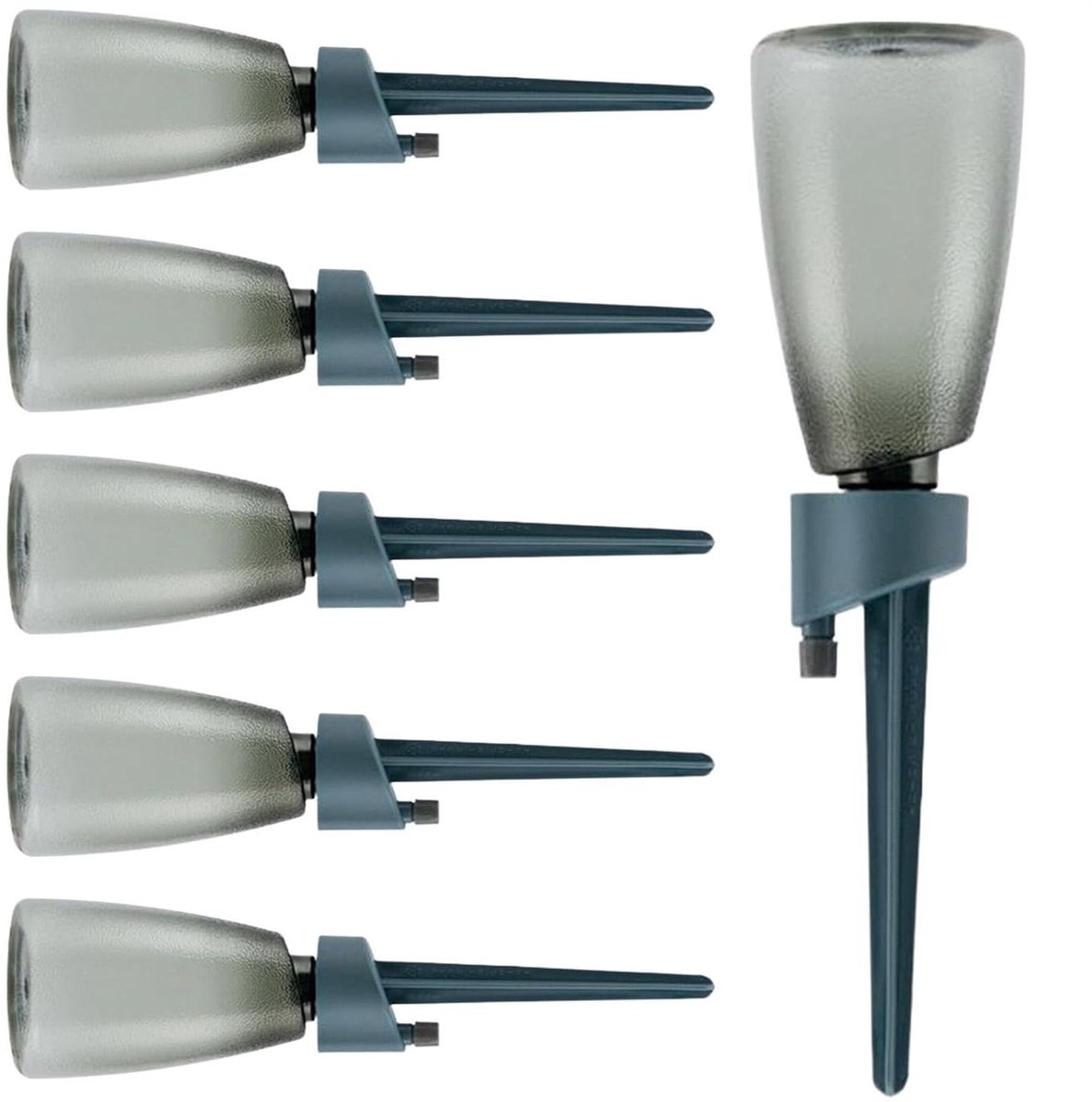 Planten Bewateringsspikes - Automatische Druppelaars - Planten Verzorgen - Instelbare Regelklep - Set Van 6 - Groen