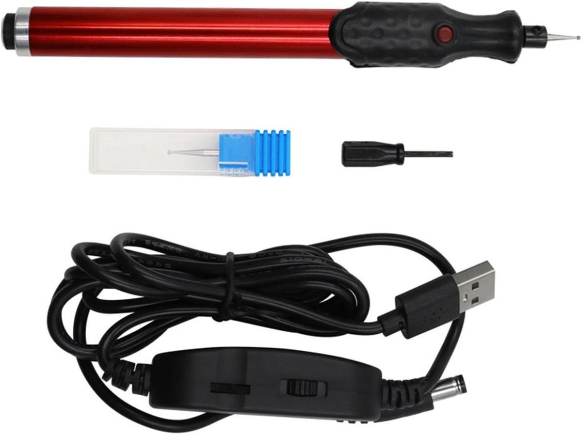 Elektrische Graveerpen - Mini Graveergereedschap - Materiaal Bewerken - Instelbare Snelheid - 163 mm Lengte - Metaal