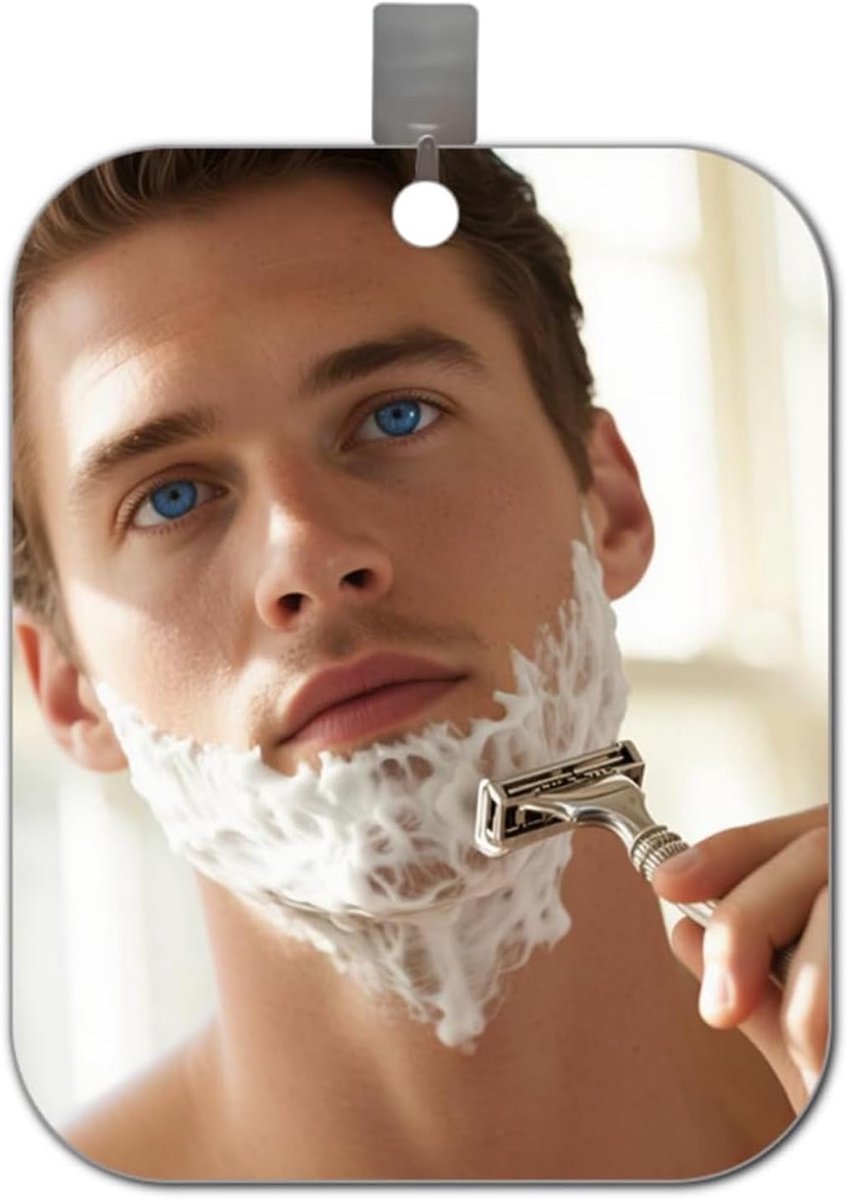 Rondom spiegel voor in de douche en badkamer, 360 graden anti-condens scheerspiegel, ideaal voor make-up en reizen, 7 x 5 inch