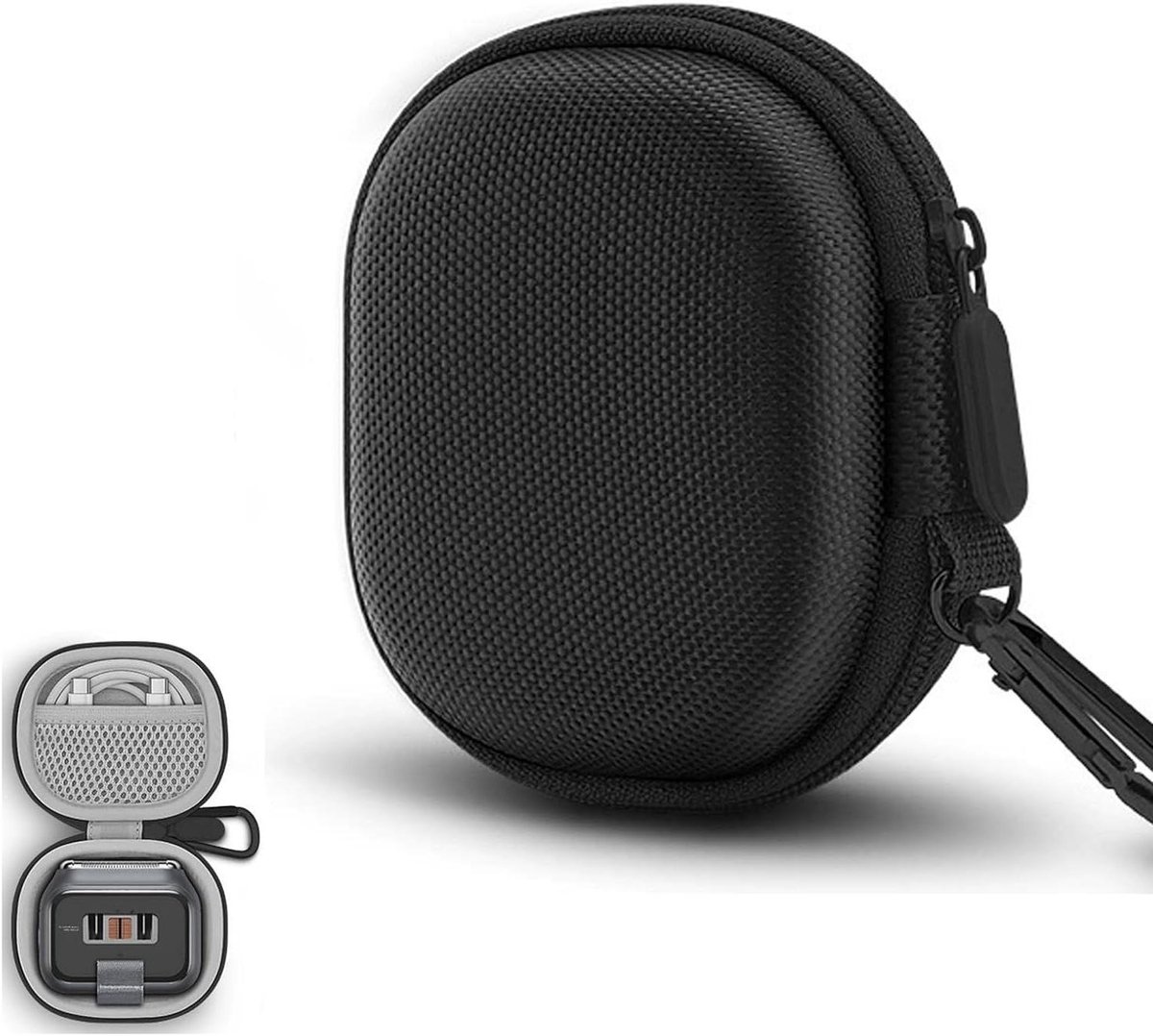 Opbergtas Scheerapparaat - Beschermhoes Accessoires - Veilig Vervoer - Waterafstotend Materiaal - 9.5 x 8.5 x 5 cm - Zwart
