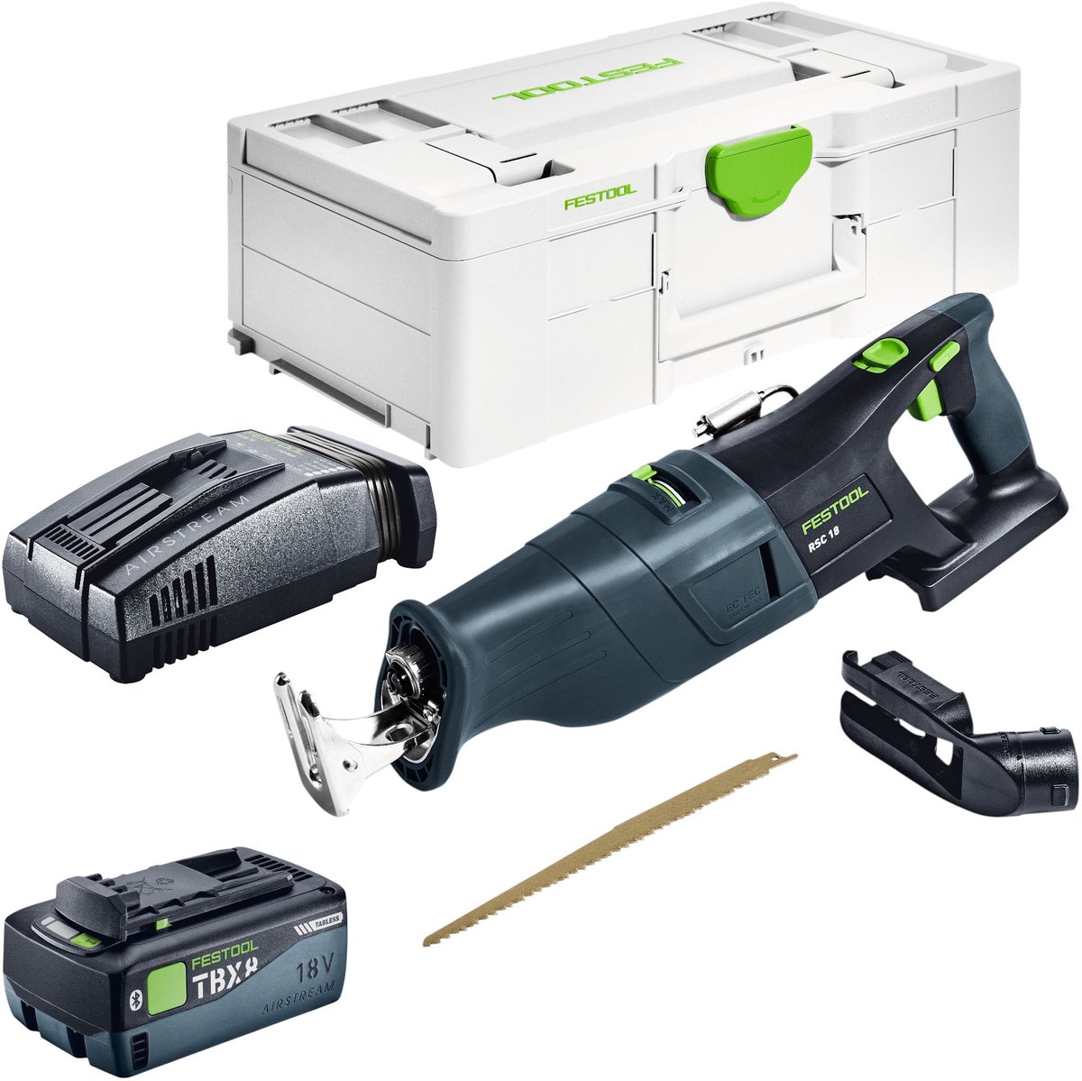 Festool RSC 18 EB-Basic accu-reciprozag 18 V borstelloos + 1x accu 8,0 Ah + snellader + Systainer